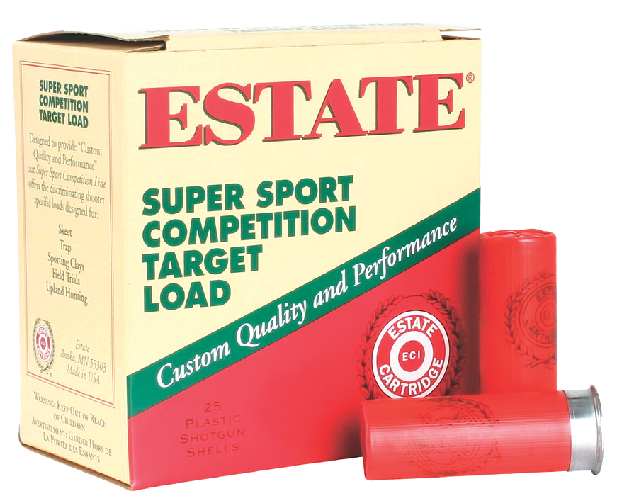 Estate Cartridge Super Sport Competition Target 12 Gauge 2.75" 1 1/8 oz 7.5 Shot 25 Per Box