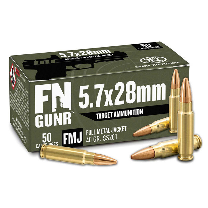 FN GUNR 5.7x28mm 40gr Full Metal Jacket Ammunition 50 Per Box