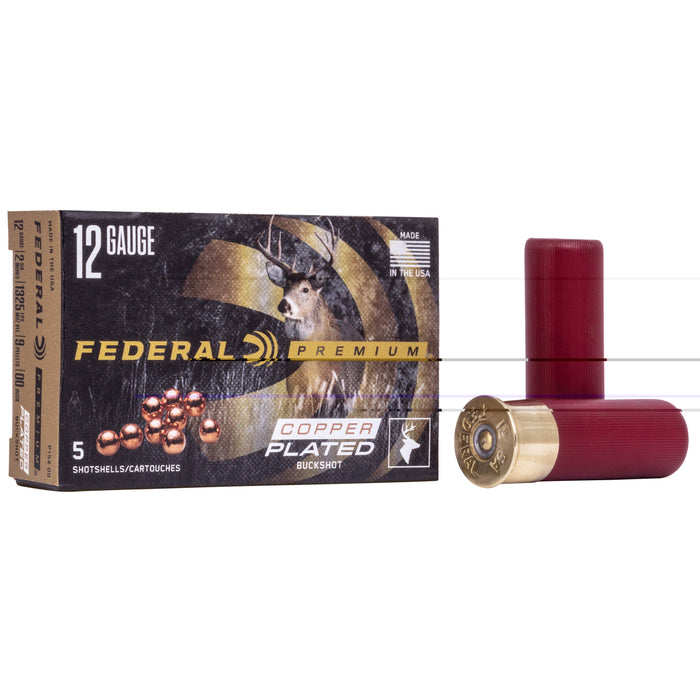 Federal Premium Vital Shok 12 Gauge 2.75" 00 Buck 1-1/8 oz Buckshot 9 Pellets - 5 Round Box