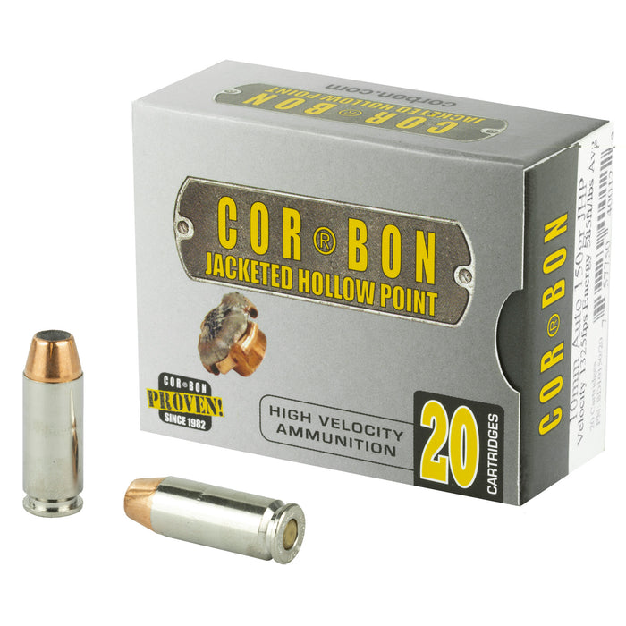 Corbon Ammo 10MM Auto 150 Grain Jacketed Hollow Point Ammunition 20 Round Box