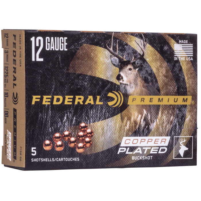 Federal Premium Vital Shok 12 Gauge 3" 00 Buck Buckshot 15 Pellets 5 Round Box