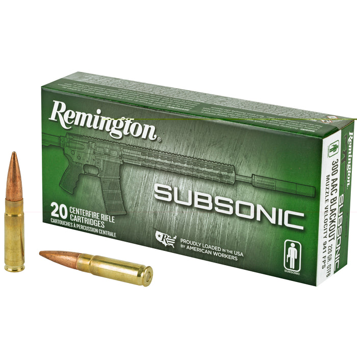 Remington .300 Blackout 220 Grain Subsonic Open Tip Flat Base 20 Round Box