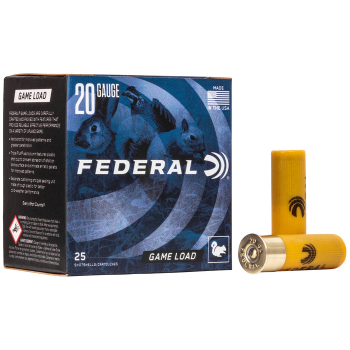 Federal Game Load 20 Gauge 2.75" #8 Shotshell - 25 Round Box