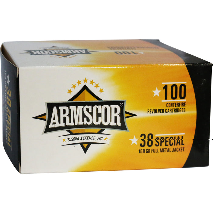 Armscor .38 Special 158 Grain Full Metal Jacket Ammunition 100 Round Box