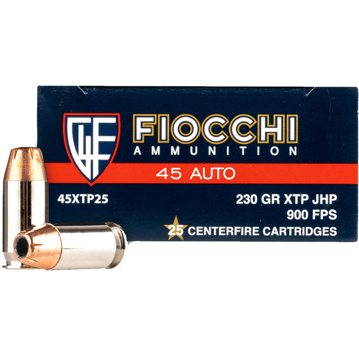 Fiocchi Hyperformance .45 ACP 230 gr. XTP Hollow Point Ammunition 25 Per Box