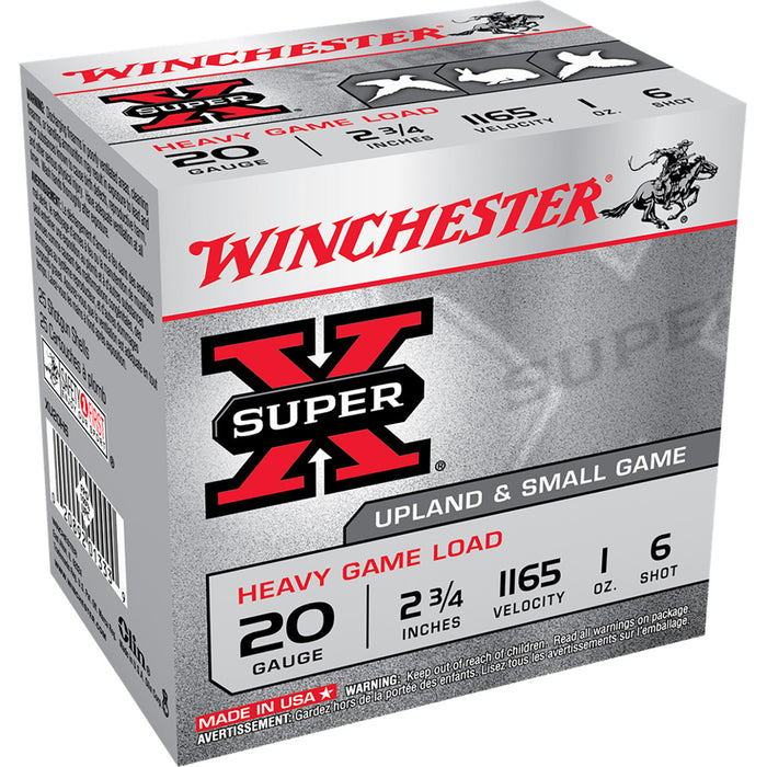 Winchester Super-X Heavy Game Load 20 ga. 2.75 in. 1 oz. 6 Shot 25 Per Box