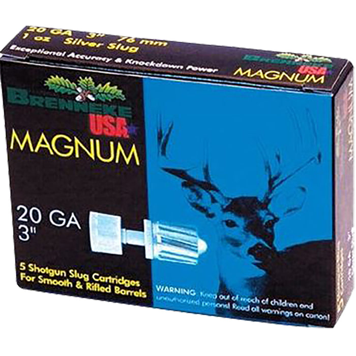 Brenneke Magnum Slugs 20 ga. 3 in. 1 oz. 5 Round Box