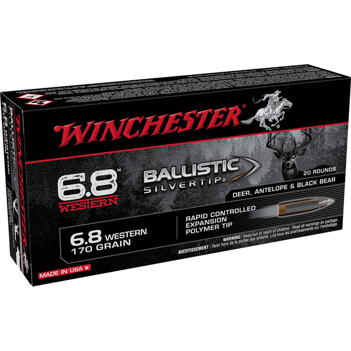 Winchester 6.8 Western 170 gr. Ballistic Silvertip 20 Per Box