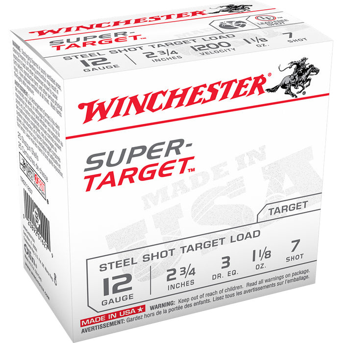 Winchester USA 12 ga. 2.75 in. 1 1/8 oz. 7 Shot Super Target Steel Load 25 Per Box