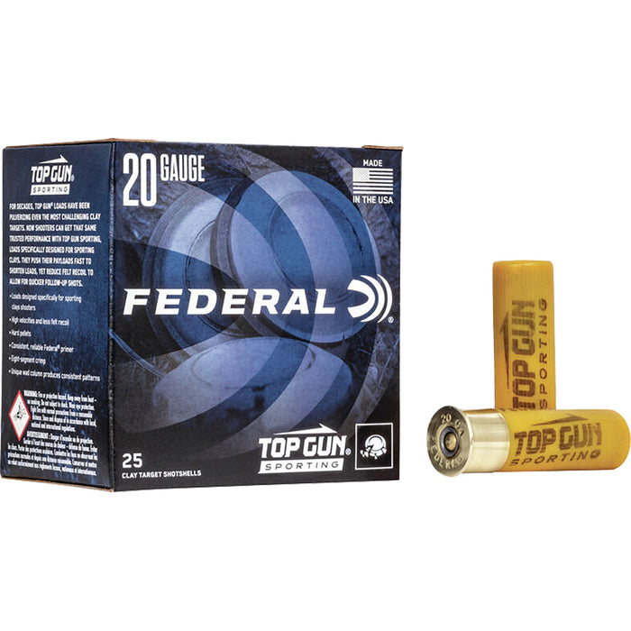 Federal Top Gun Sporting 20 ga. 2.75 in. 7/8 oz. 7.5 Shot 25 Per Box