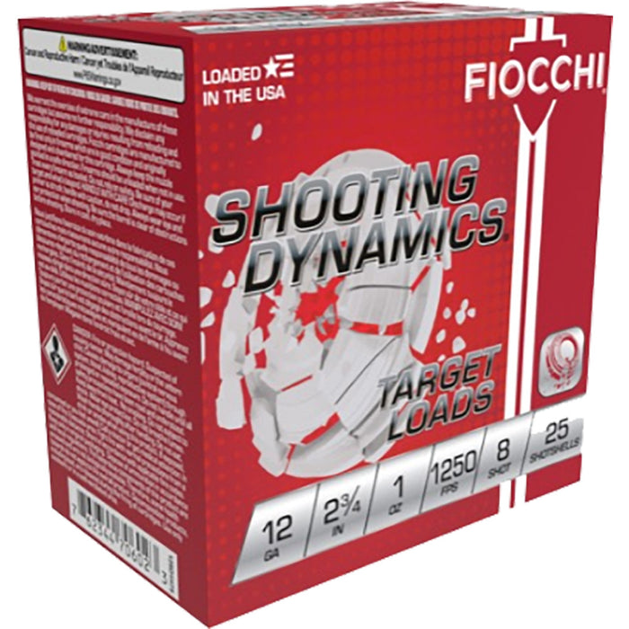 Fiocchi Shooting Dynamics 12 ga. 2.75 in. 1 oz. 8 Shot 25 Per Box