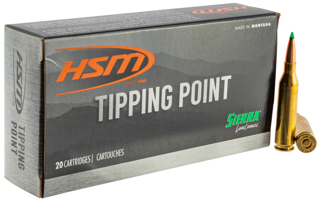 HSM Tipping Point 7mm Rem Mag 165 gr Sierra GameChanger 20 Per Box