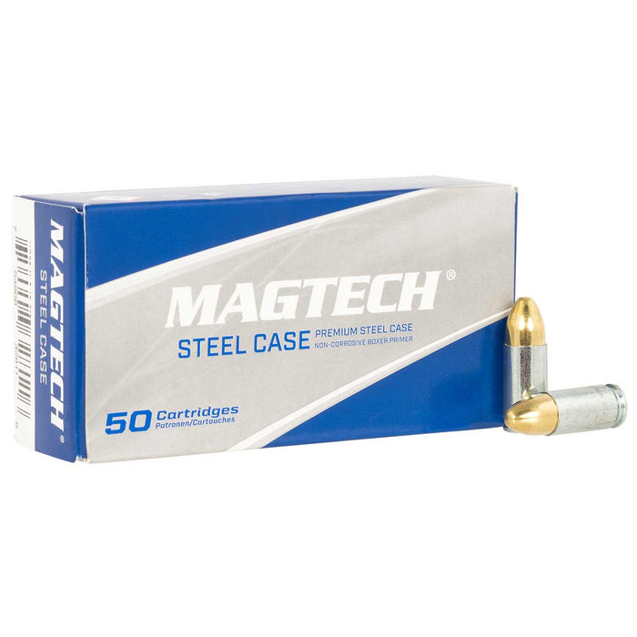 Magtech 9mm 115 Gr Full Metal Jacket Steel Case Ammuniton 50 Per Box