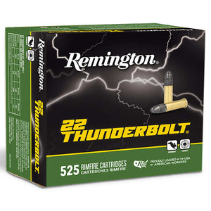 Remington Ammunition .22 LR 40 Gr Thunderbolt Rimfire Ammunition 525 Per Box
