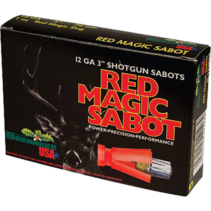 Brenneke Red Magic Sabot Slugs 12 ga. 3 in. 1 oz. 5 Round Box