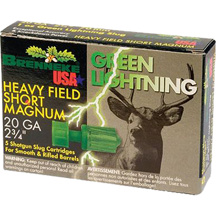 Brenneke Green Lightning Slugs 20 ga. 2 3/4 in. 1 oz. 5 Round Box