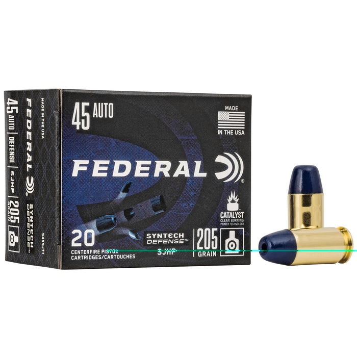Federal Syntech Defense .45 ACP 205 gr Segmented Jacketed Hollow Point 20 Per Box