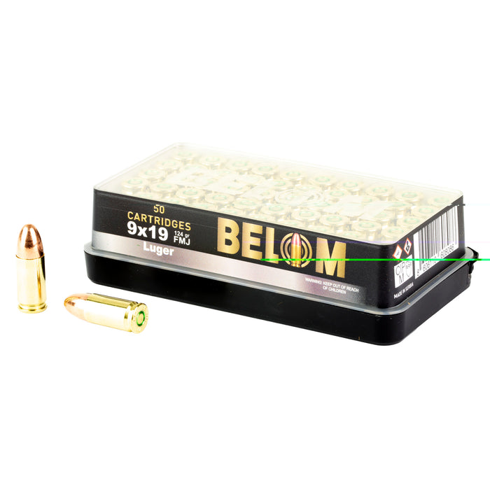 Belom 9MM Luger 124 Grain Full Metal Jacket 50 Round Box