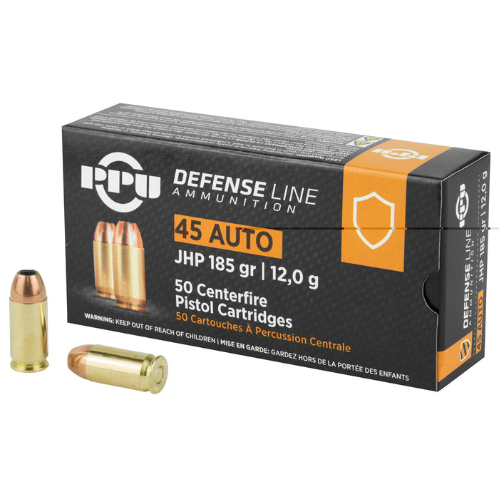 PPU .45 ACP 185Grain Jacketed Hollow Point 50 Round Box