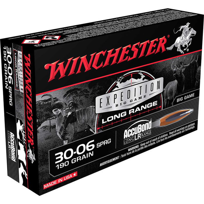Winchester Ammo Expedition Big Game Long Range .30-06 Springfield 190 Gr Nosler Accubond Long-range 20 Per Box