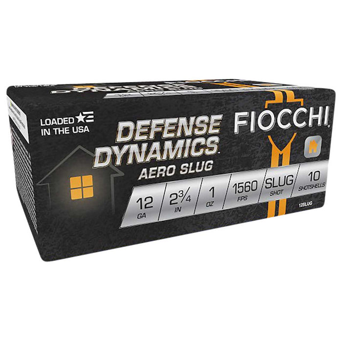 Fiocchi Defense Dynamics Aero 12 Gauge 2.75" 1 oz Rifled Slug Shot 10 Per Box