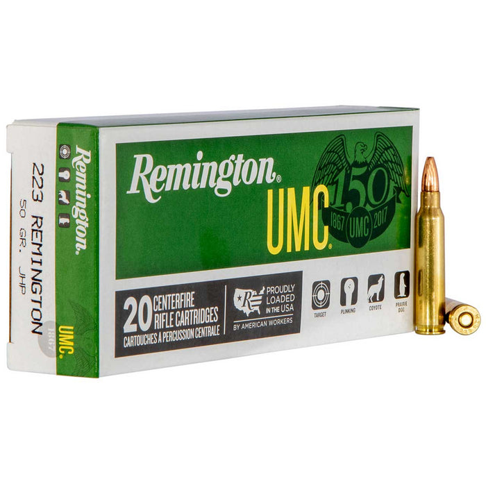 Remington UMC .223 Rem 50 gr Jacketed Hollow Point (JHP) 20 Per Box