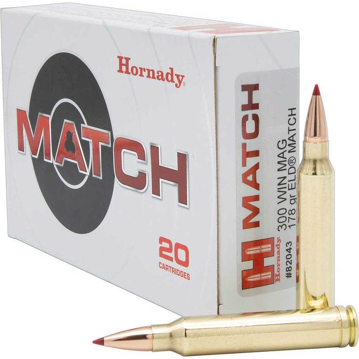 Hornady Match Target .300 Win Mag 178 gr Extremely Low Drag-Match (ELD-M) 20 Per Box
