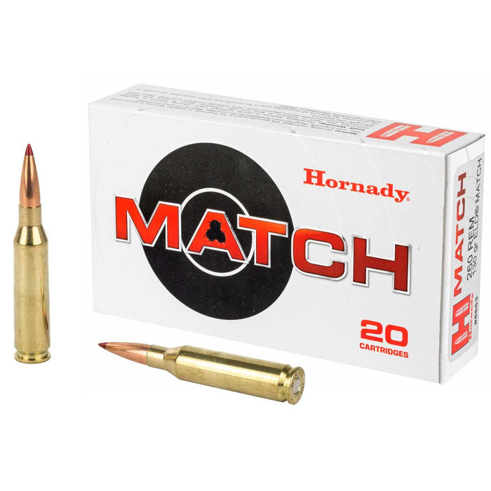 Hornady Match Target .260 Rem 130 gr Extremely Low Drag-Match (ELD-M) 20 Per Box