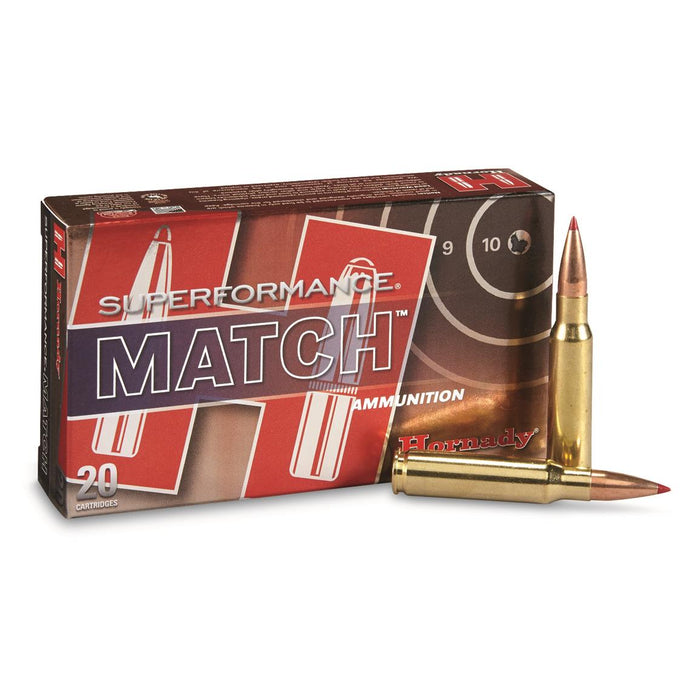 Hornady .308 Win 168 gr Superformance Extremely Low Drag-Match Ammunition - 20 Round Box
