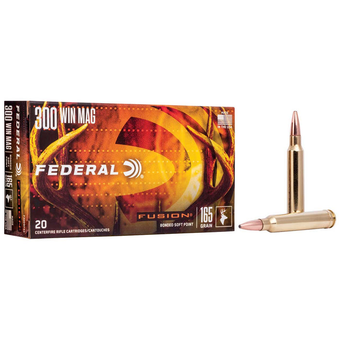 Federal Fusion Hunting .300 Win Mag 165 gr Fusion Soft Point 20 Per Box