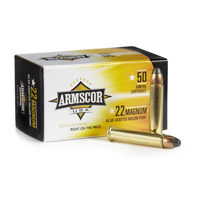 Armscor .22 WMR 40 gr USA Competition JHP Ammunition - 50 Round Box