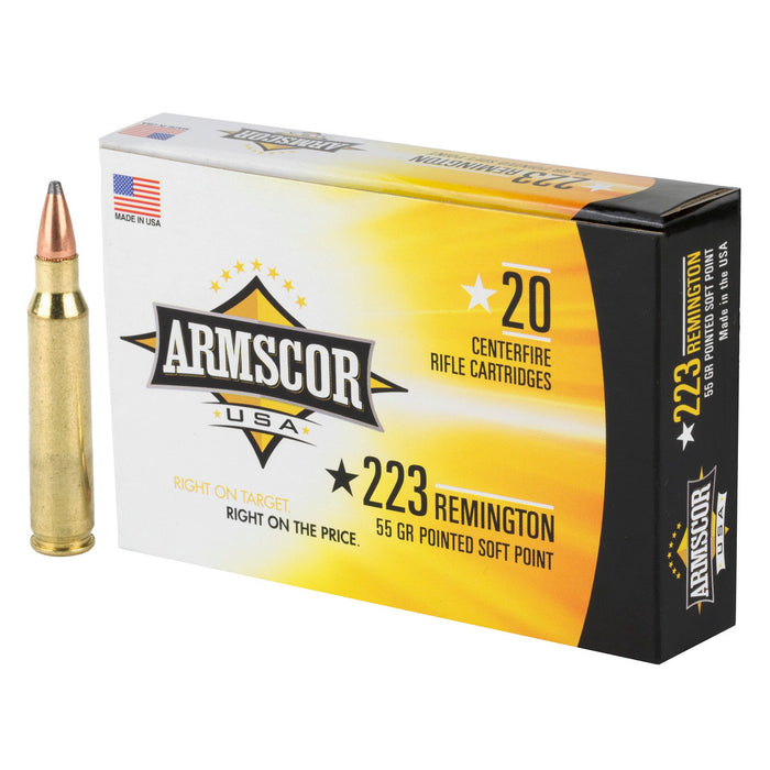 Armscor USA Competition .223 Rem 55 gr Pointed Soft Point (PSP) 20 Per Box