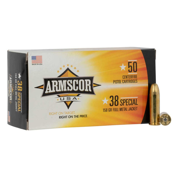 Armscor USA Competition .38 Special 158 gr Full Metal Jacket (FMJ) 50 Per Box