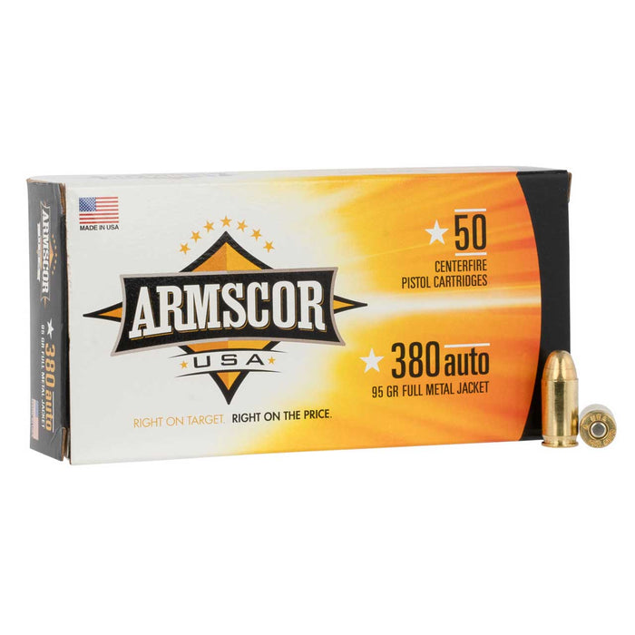 Armscor USA Competition .380 ACP 95 gr Full Metal Jacket (FMJ) 50 Per Box
