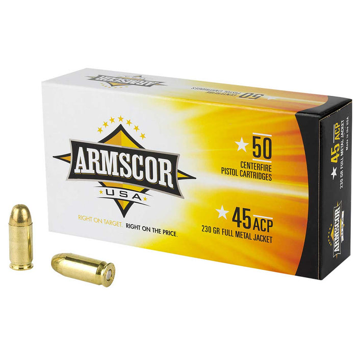Armscor USA .45 ACP 230 gr Full Metal Jacket (FMJ) 50 Per Box
