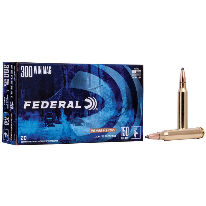 Federal .300 Win Mag 150 gr Power-Shok Jacketed Soft Point Ammunition - 20 Round Box