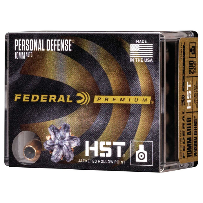 Federal 10mm Auto 200 gr Premium Personal Defense HST JHP Ammunition - 20 Round Box