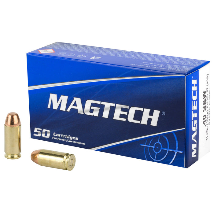 Magtech .40 S&W 180 gr Full Metal Jacket Flat Nose Ammunition - 50 Round Box
