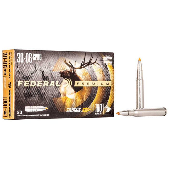 Federal Premium Hunting .30-06 Springfield 180 gr Trophy Bonded Tip 20 Per Box