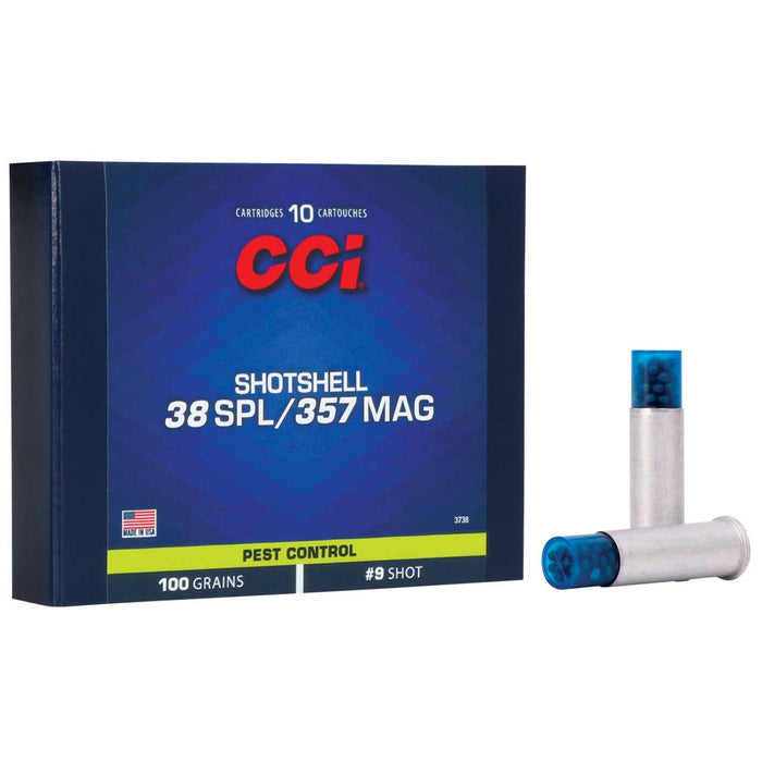 CCI Pest Control .38 Special / .357 Magnum 100 GR Shotshell #9 Shot 10 Per Box
