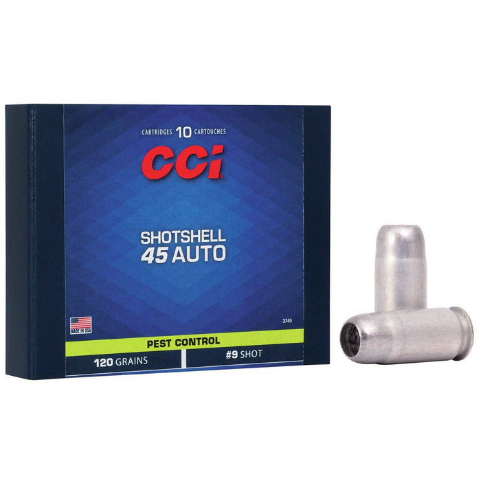 CCI Pest Control Shotshell .45 ACP 120 gr Shotshell #9 Shot 10 Per Box