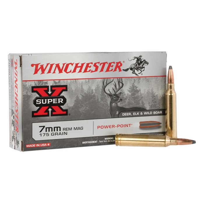 Winchester Ammo Super-X 7mm Rem Mag 175 gr Power-Point (PP) 20 Per Box