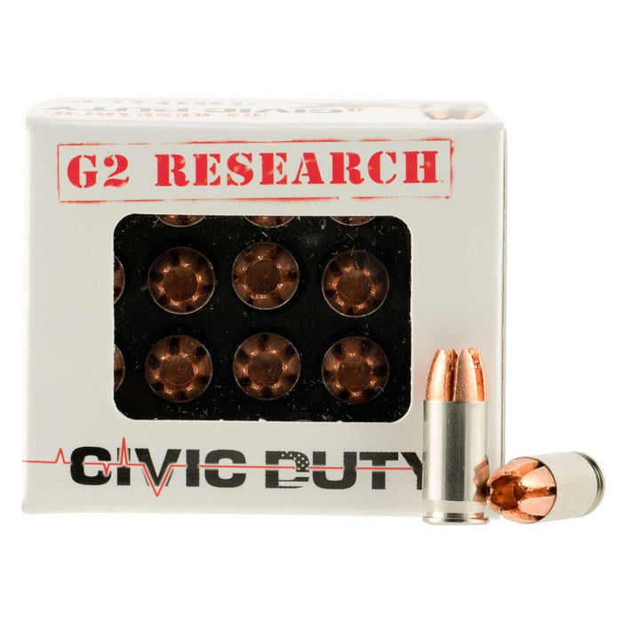 G2 Research Civic Duty Defense .380 ACP 64 gr Copper Expansion Projectile (CEP) 20 Per Box