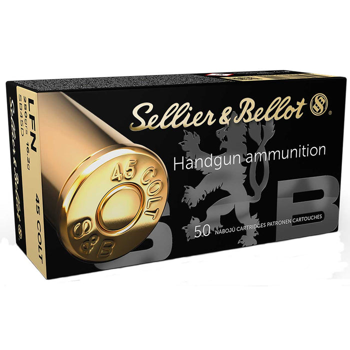 Sellier & Bellot Target .45 Colt (LC) 250 gr Lead Flat Nose (LFN) 50 Per Box