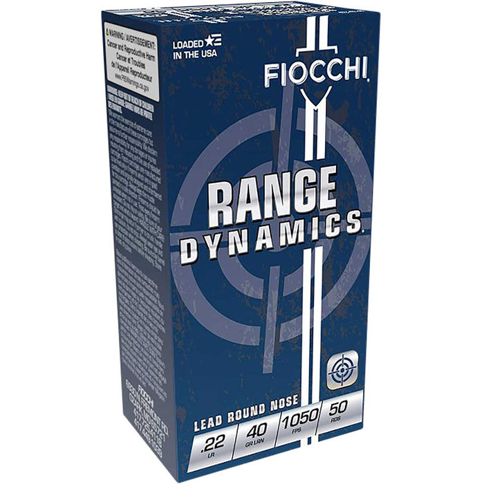 Fiocchi Field Dynamics High Velocity .22 LR 40 gr Lead Round Nose (LRN) 50 Per Box