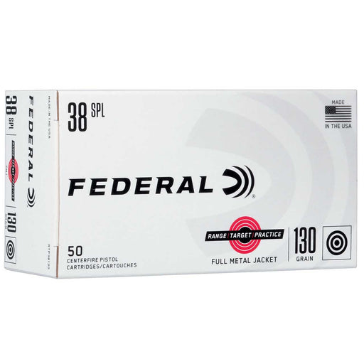 Federal Range & Target Practice .38 Special 130 gr Full Metal Jacket (FMJ) 50 Per Box