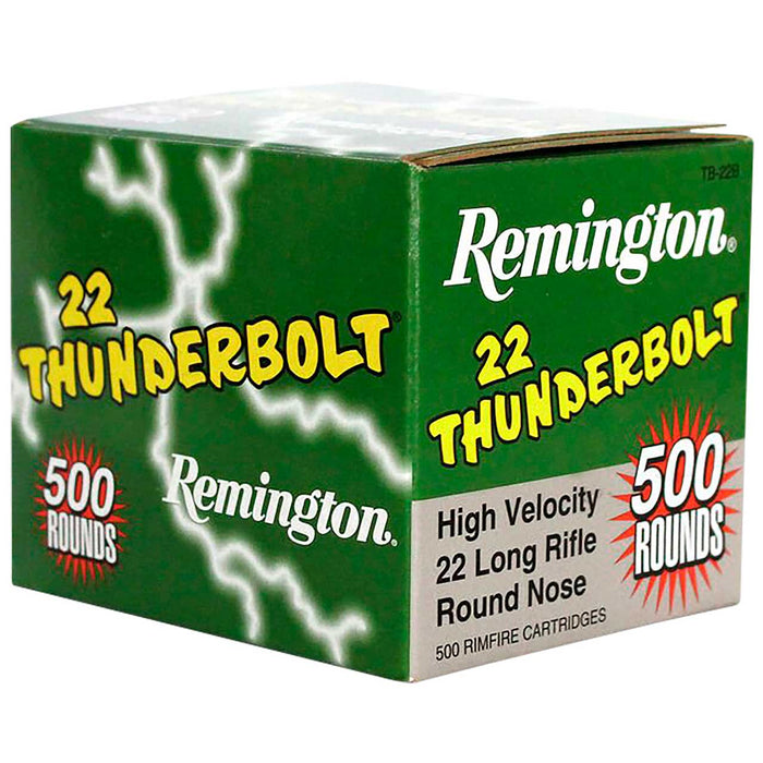 Remington Ammunition Thunderbolt .22 LR 40 gr Round Nose (RN) 500 Per Box