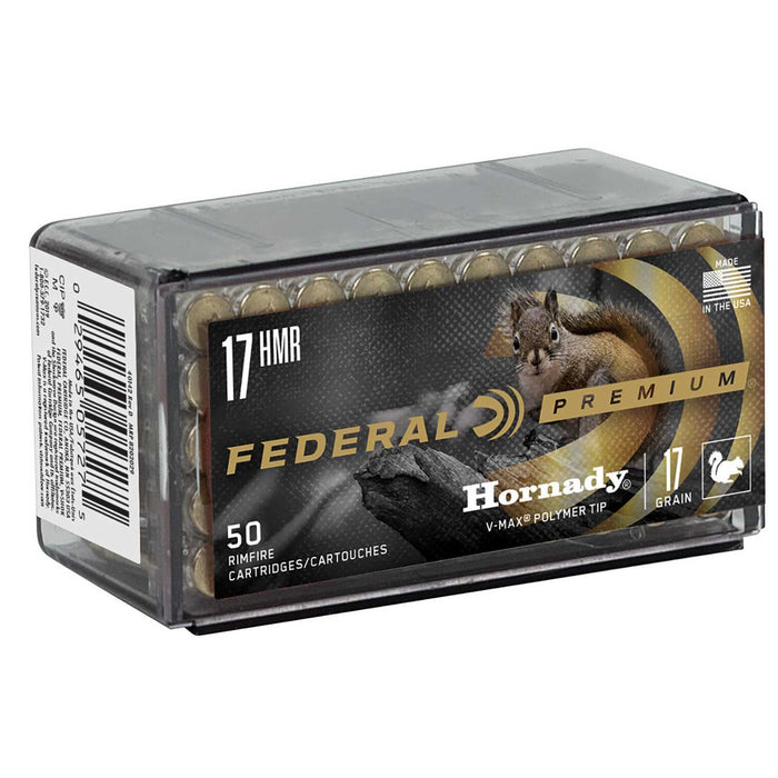Federal Premium Varmint & Predator .17 HMR 17 gr Hornady V-Max (VMX) 50 Per Box