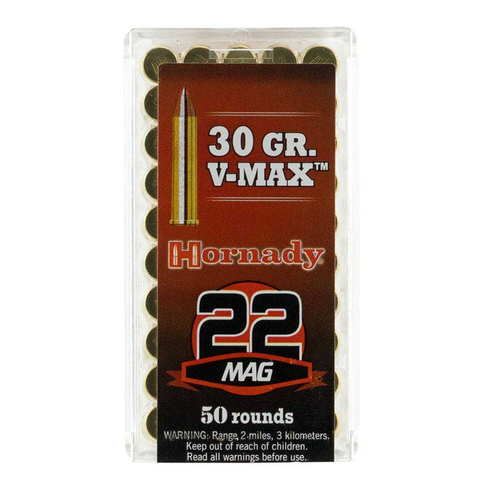 Hornady Varmint Express Rimfire .22 WMR 30 gr Hornady V-Max (VMX) 50 Per Box