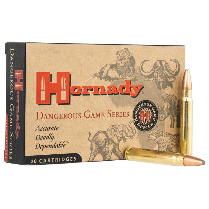 Hornady 9.3mmx62 Mauser 286 gr Dangerous Game InterLock Spire Point Ammunition - 20 Round Box